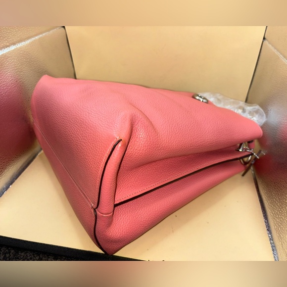 COACH Charlie  Bucket 55200 CONFETTI PINK/BRASS Salmon pink Barbie core - Picture 12 of 13